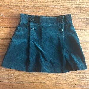 Janie and Jack Girls 2T Green Velvet Skirt